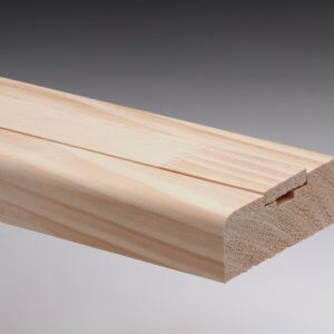 Pine Balcony Shoe Rail with 32mm rebate and fillet