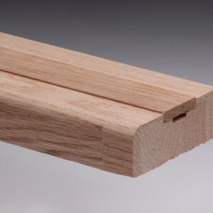 American Oak Balcony Shoe Rail with 32mm rebate and fillet