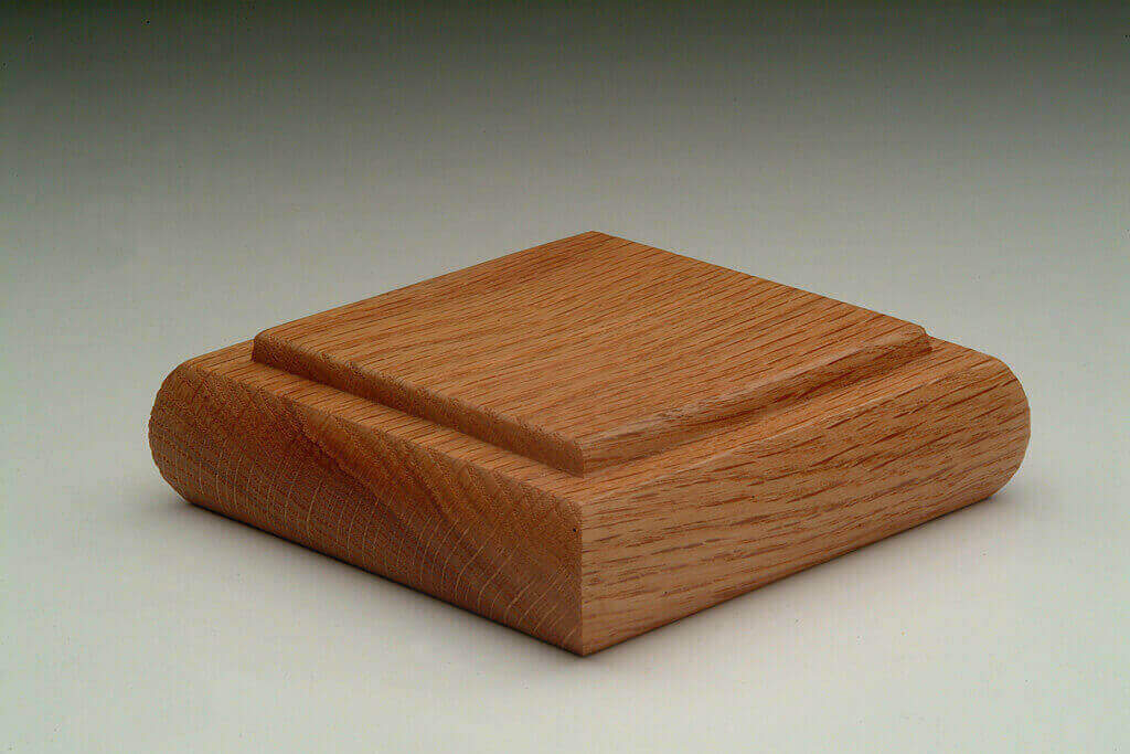 Detailed Square (type 2) American Oak Handrail Post Cap Detailed Square (type 2) American Oak Handrail Post Cap